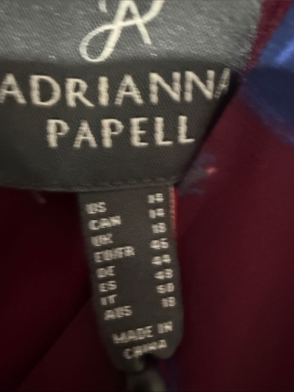 Adrianna Papell Burgundy Floral Maxi Dress with Pink and Blue Accents - Picture 3 of 6
